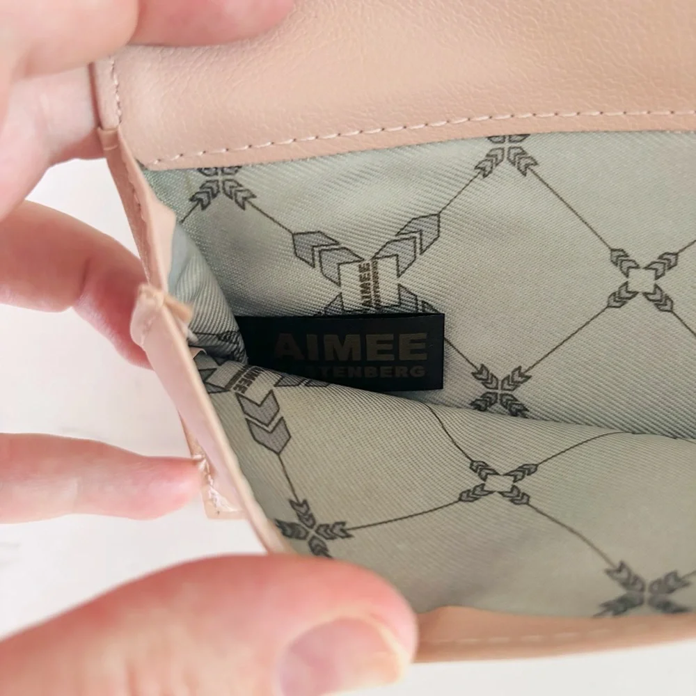 Aimee Kestenberg Marietta‎ Blush Pink Leather Bi-Fold Flat Long Wallet